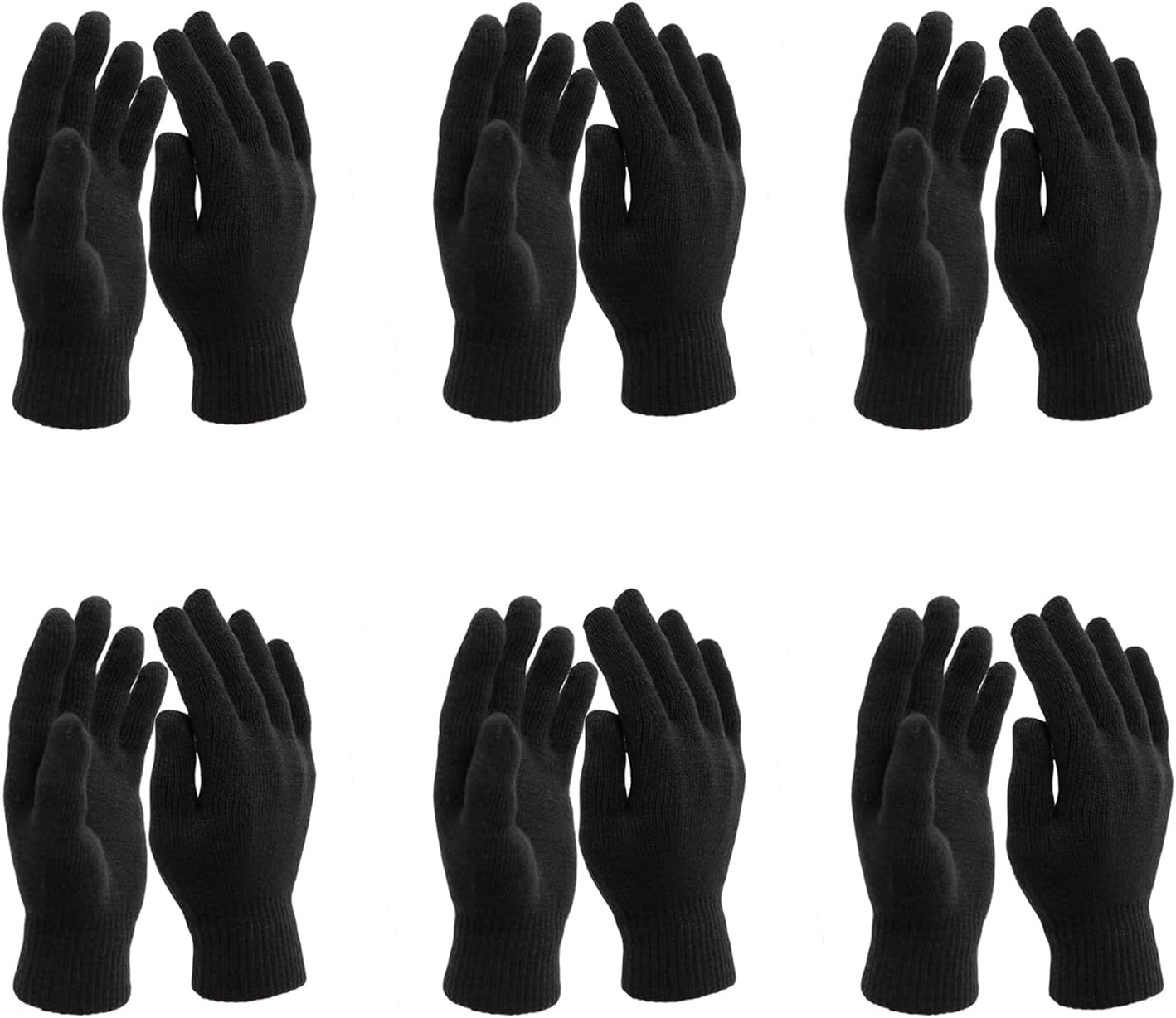 Cozy 6 Pairs Women's Winter Magic Gloves Set