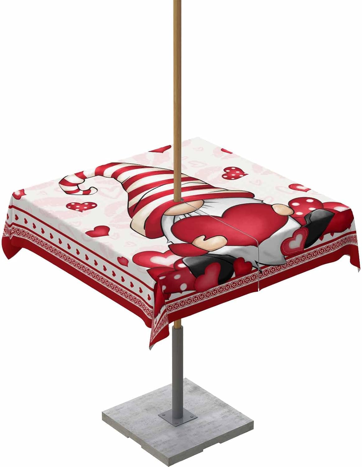 Valentine's Day Gnome Tablecloth - Waterproof & Washable - ZFUNCING