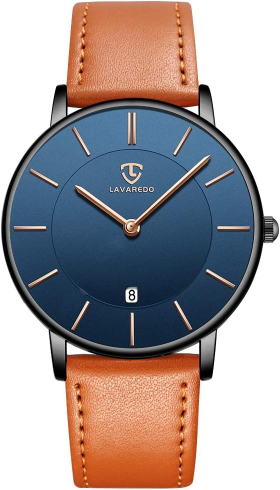 BEN NEVIS Mens Analog Watch, Minimalist Style, Leather Strap