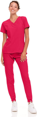 Natural Uniforms Womens Cool Stretch Jogger Scrub Set with Regular