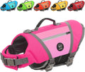 Pink Dog Life Vest Medium for Boating and Swimming - High Visibility