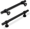 5 in Cabinet Pulls 10 Pack Matte Black Knurled - Durable Kitchen