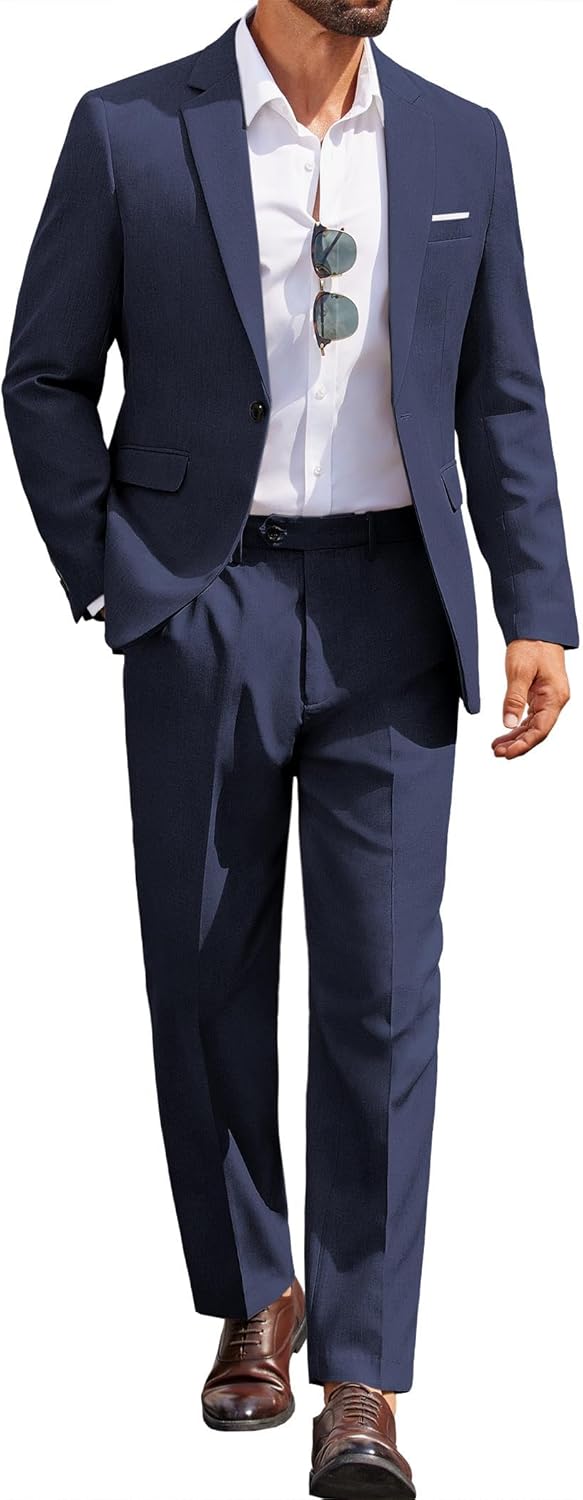 Classic Fit 2 Piece Suit Set for Men - Perfect for Any Occasion