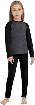 Kids Unisex 100% Merino Wool Base Layer Sets - Lightweight Thermal