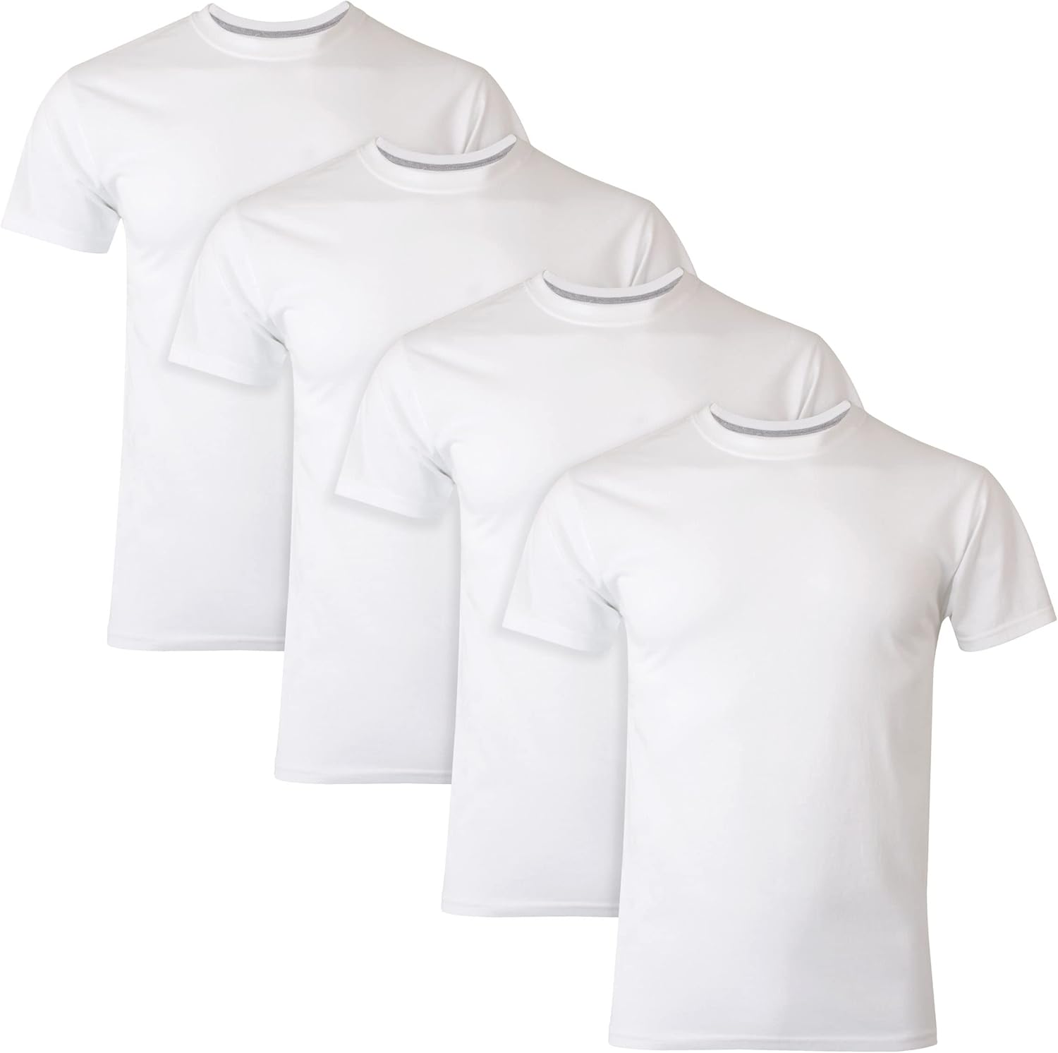 Hanes Ultimate Men's Fresh Iq Slim Fit Crew Undershirt 4-Pack