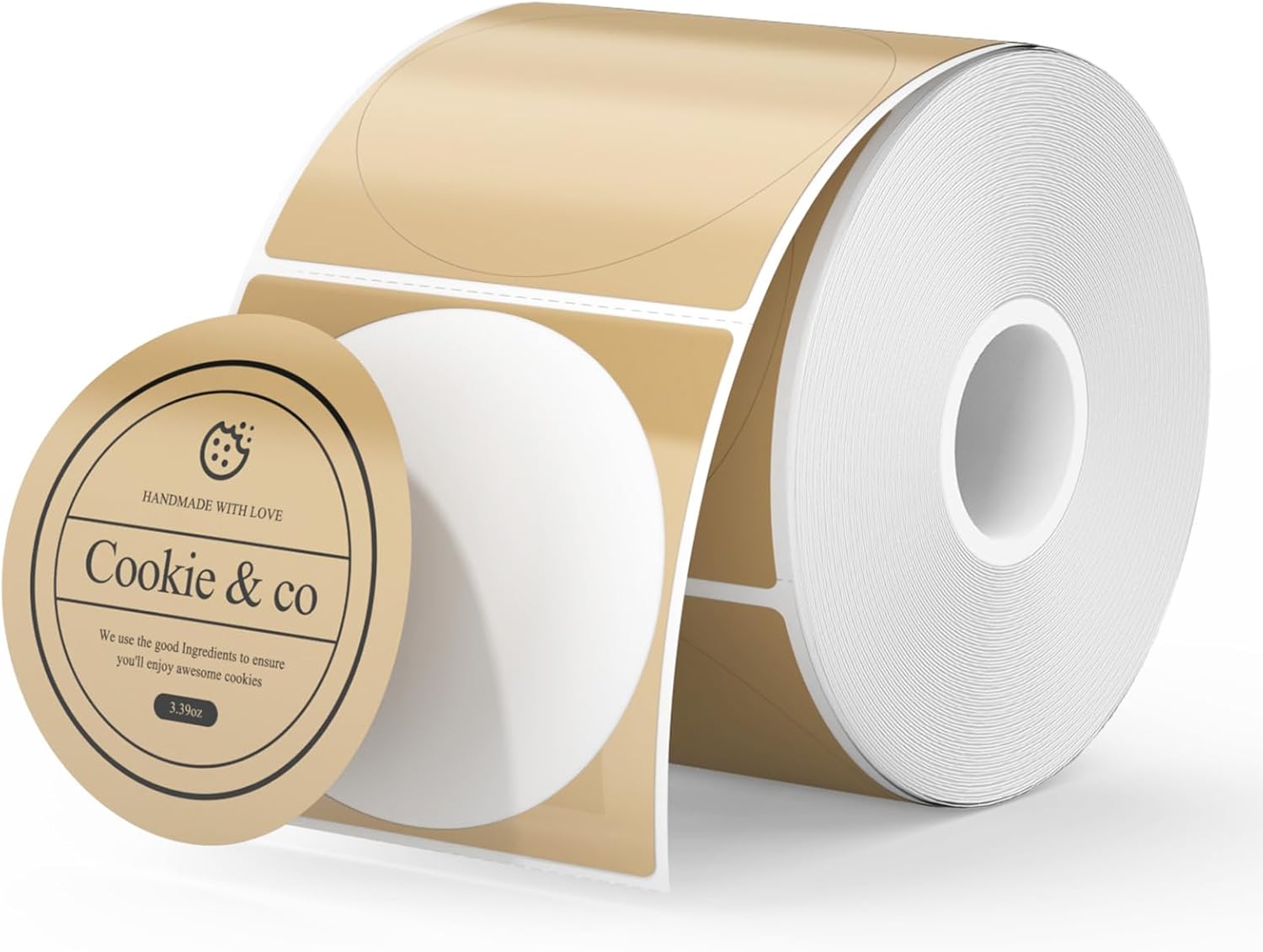 MUNBYN 3 Round Thermal Labels - 500 Labels/Roll