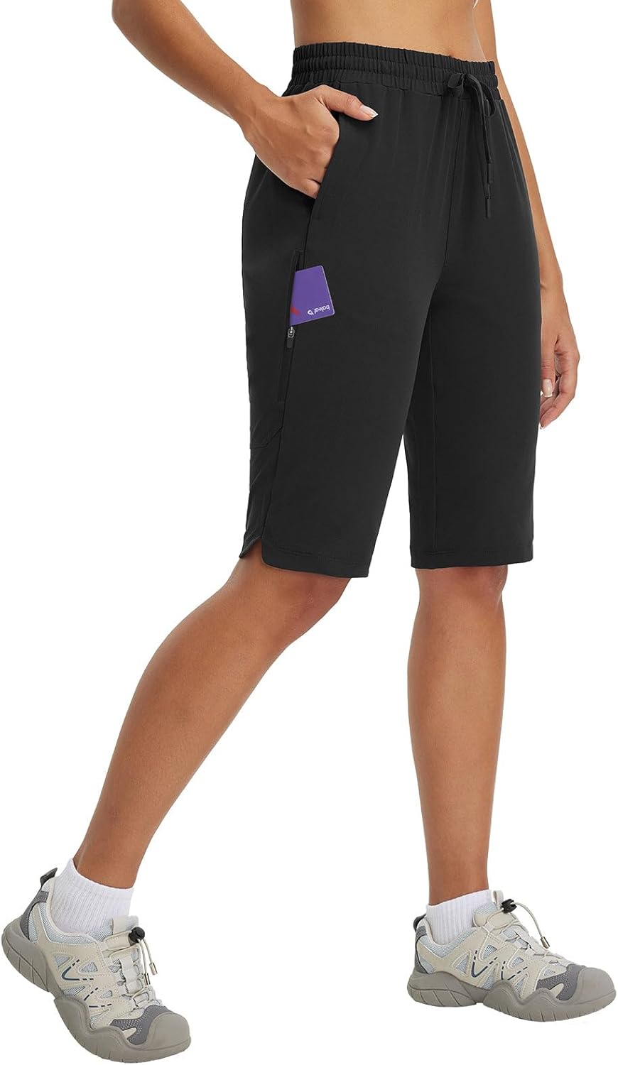 Baleaf Women's 13ft' Knee Length Hiking Shorts for Comfort