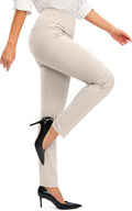 Rammus Womens High Waist Dress Pants with Pockets (Style LRP3)
