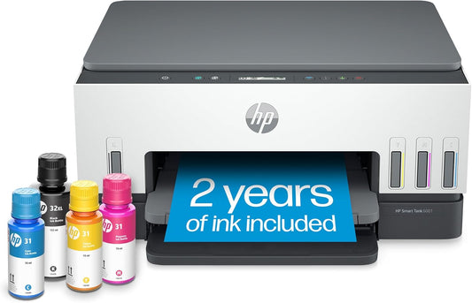 HP Smart-Tank 6001: 2 Years of Ink Included!