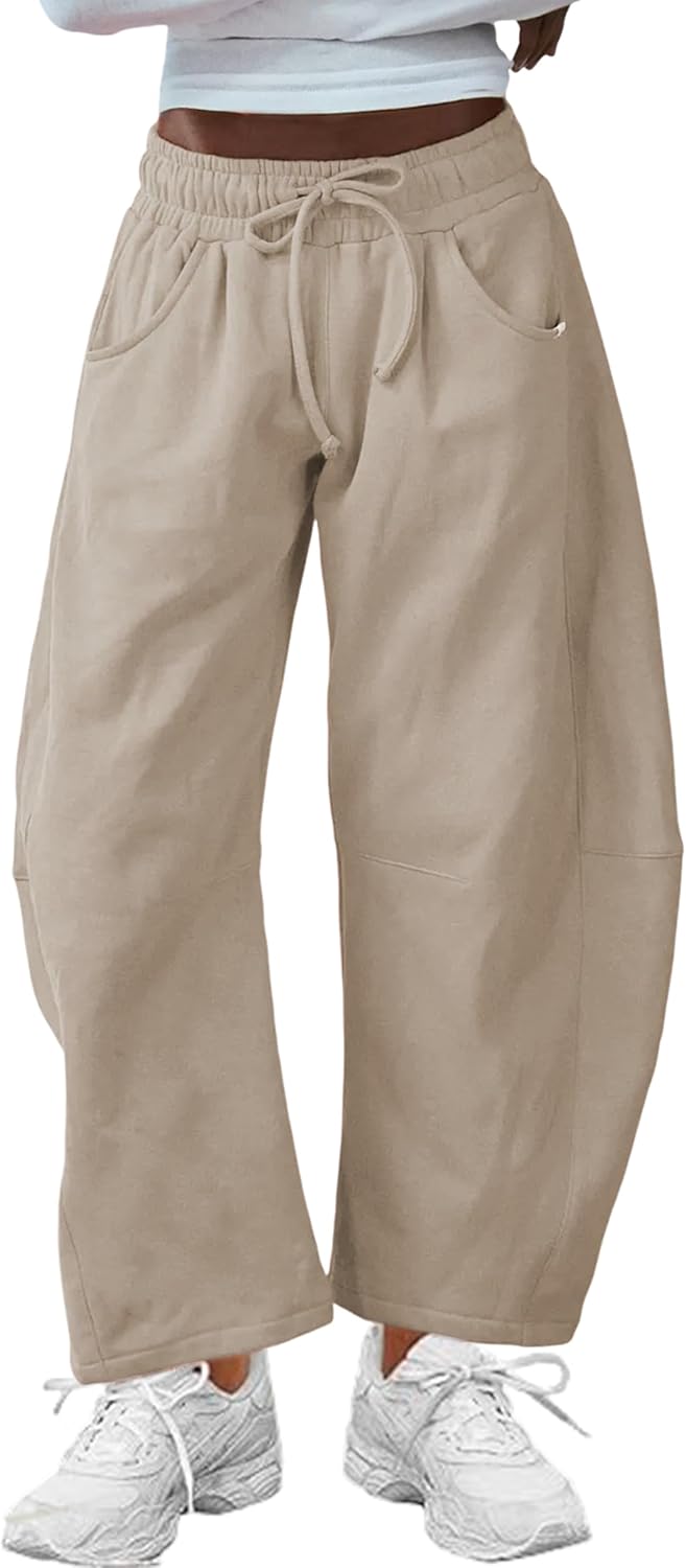 SeekMe Women's Barrel Leg Sweatpants for Casual Comfort