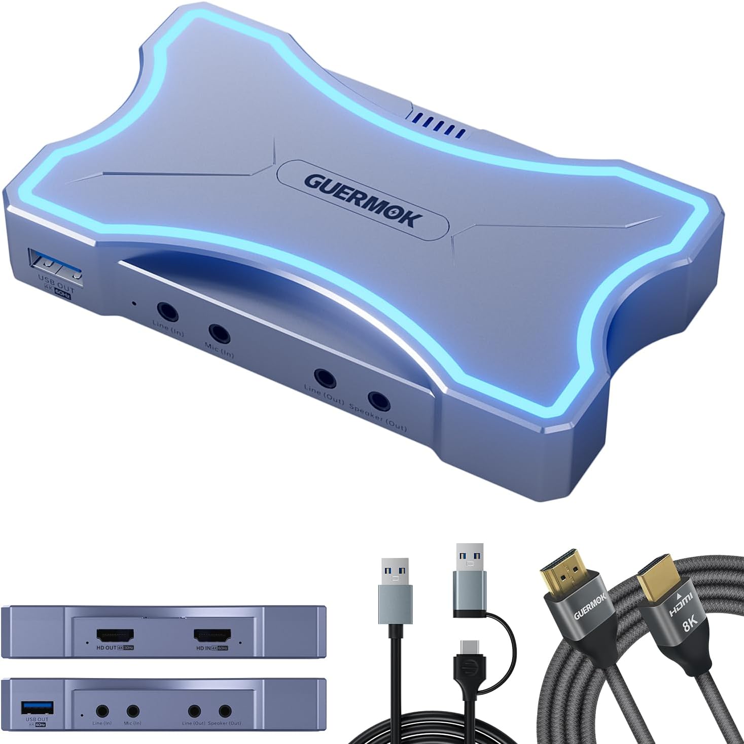 Guermok 4K HDMI Capture Card for Streaming and Gaming Needs