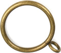 Antique Brass Curtain Rings with Eyelets for Up to 1.0-in Rods - Set