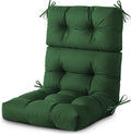 Outdoor High Back Chair Cushion Green - Waterproof Tufted Comfort