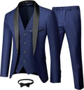 Mens 3 Piece Tuxedo Set with Bow Tie - Slim Fit Shawl Lapel SUCCEED