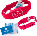Elite II USB Medical Alert Bracelet - Waterproof Silicone with 2GB USB