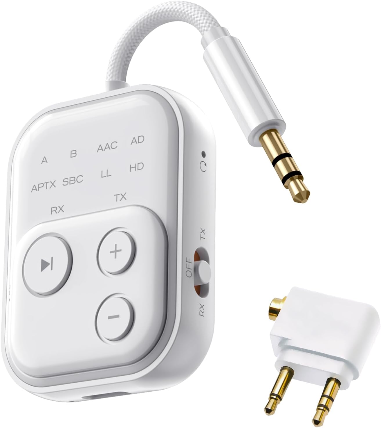 Bluetooth Wireless Transmitter Receiver Adapter for Dual Headphones