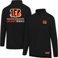 Ultra Game Men's NFL Super Soft Quarter Zip Long Sleeve T-Shirt Fan