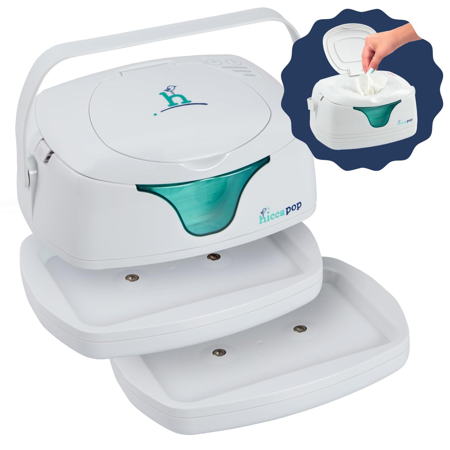 Hiccapop Portable Baby Wipe Warmer with Changing Light Feature
