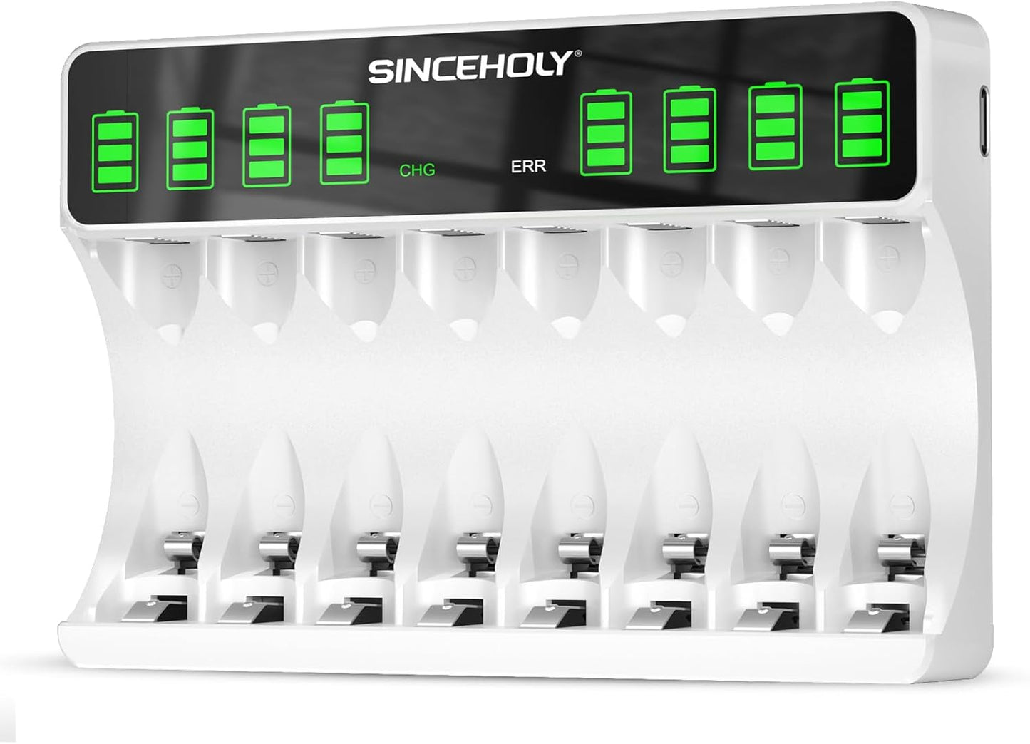LCD Smart Battery Charger, High-Speed USB Charging - SINCEHOLY
