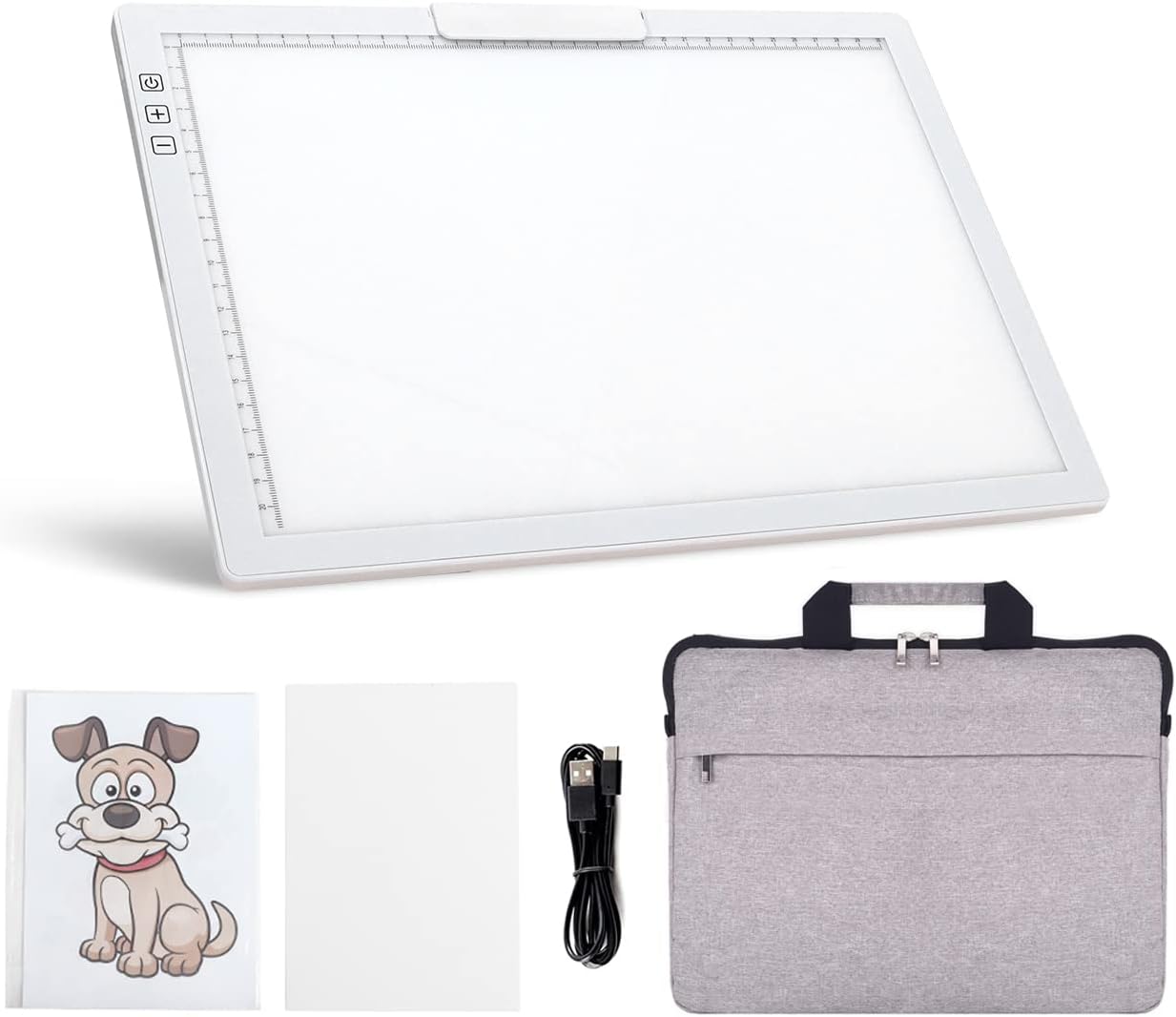 Rechargeable A4 LED Light Pad for Tracing with Padded Case