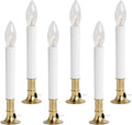 Electric Window Candle Lamp with Brass Plated Base - Dusk to Dawn