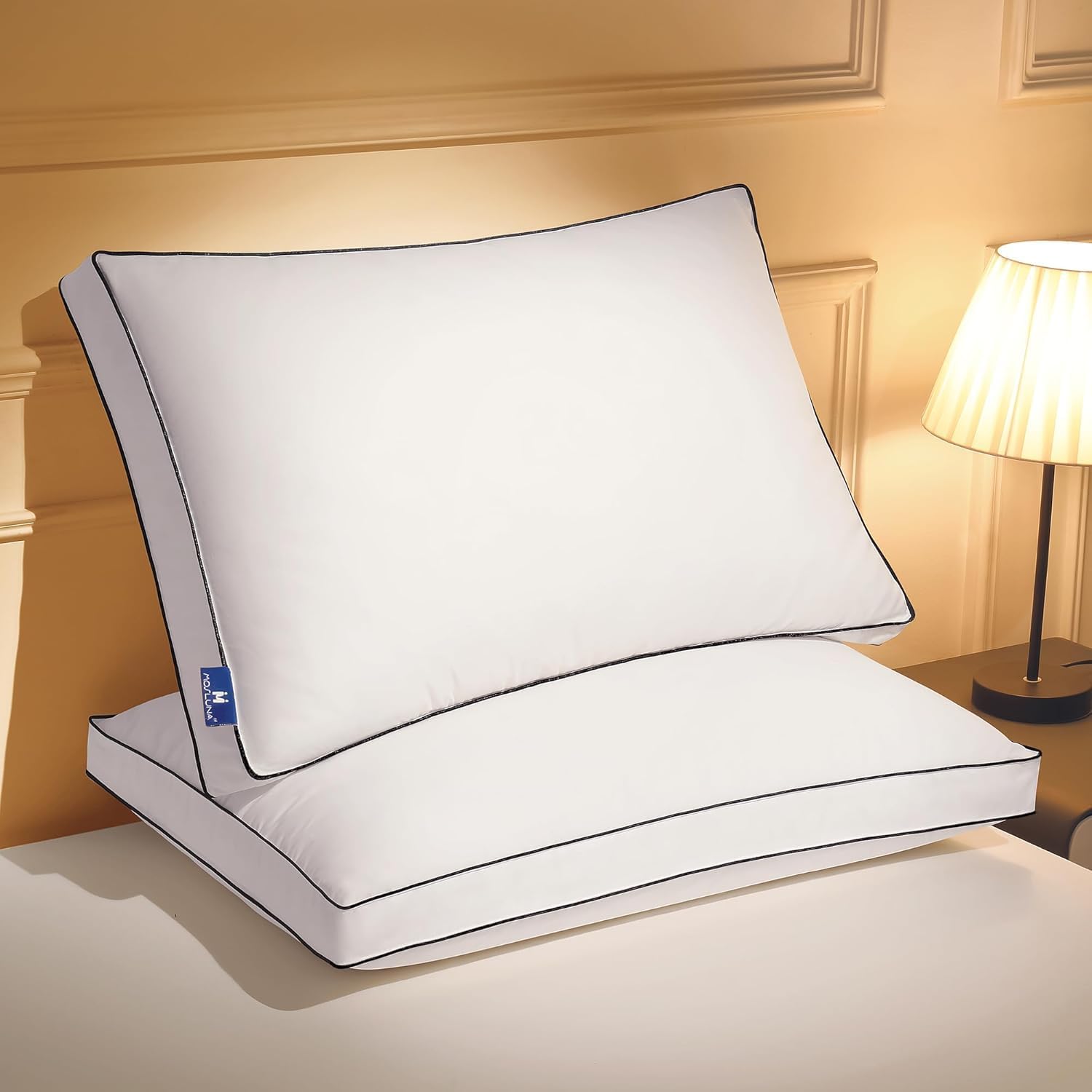 Feather Down Pillows King Size Set of 2 for Luxurious Sleep