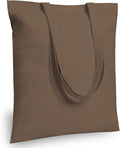 16x15 Brown Cotton Tote Bag 24-Pack - Durable Reusable Craft Bags