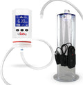 White iPump Smart LCD Penis Pump with Wide-Flange Cylinder - 9in