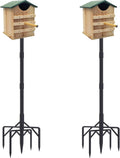 2 Pack Bird Feeder Pole Kit 106 in Adjustable Stand - Stable Outdoor