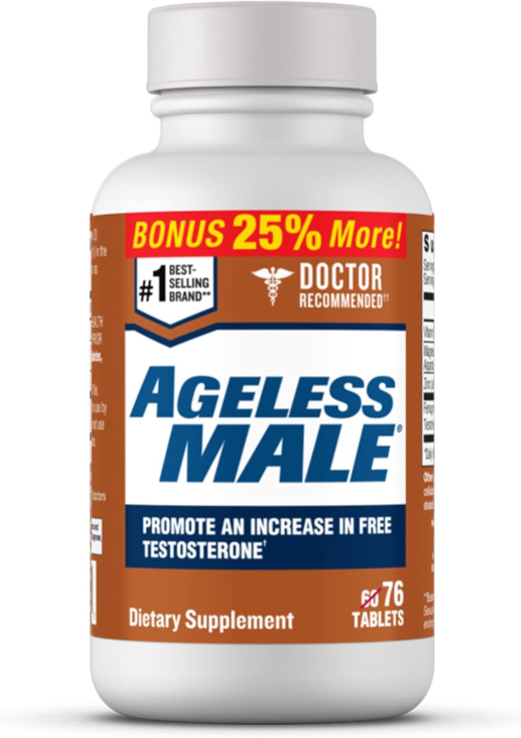 Free Testosterone Booster Supplement for Men - 76 Tablets