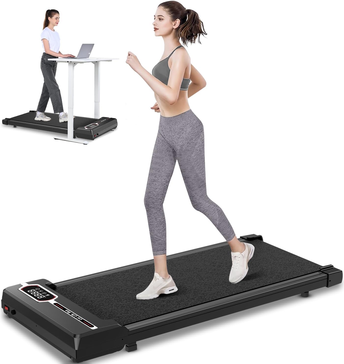 HomeFitnessCode 2-in-1 Walking Pad - Portable & Spacious!