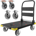 Folding Push Cart Dolly 1300LBS Heavy Duty - Compact Portable Utility