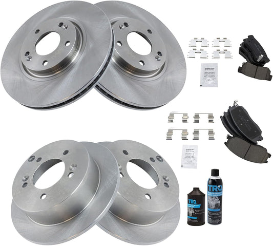 TRQ Brake Pad & Rotor Kit for 2004-2005 Hyundai XG350