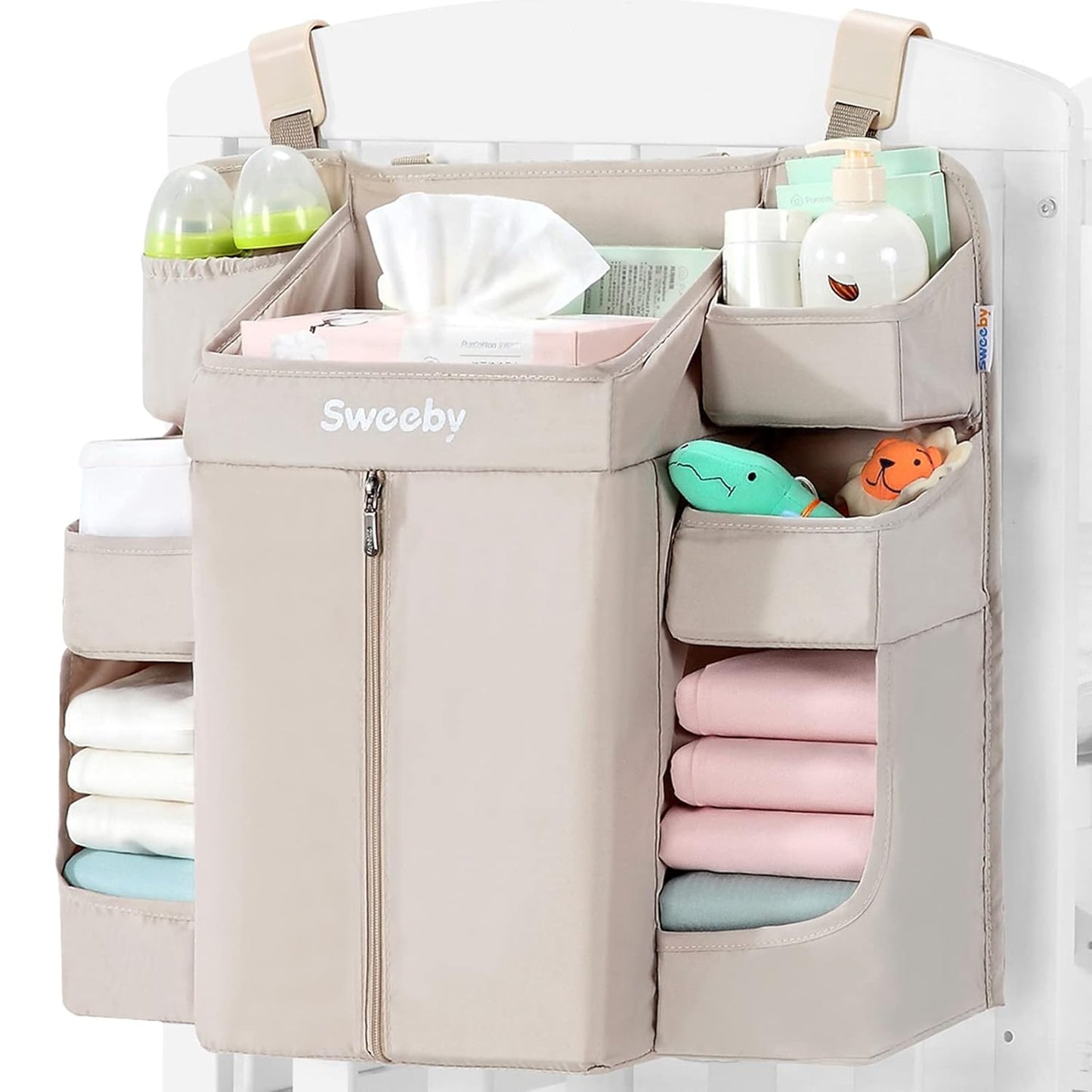 Sweeby Diaper Organizer for Changing Table and Crib Essentials