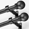 Curtain Rods for Windows 16 to 92 in Adjustable - Strong Metal Set