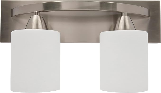 Dorence Bathroom Vanity Light Bar with Modern Glass Shade Design