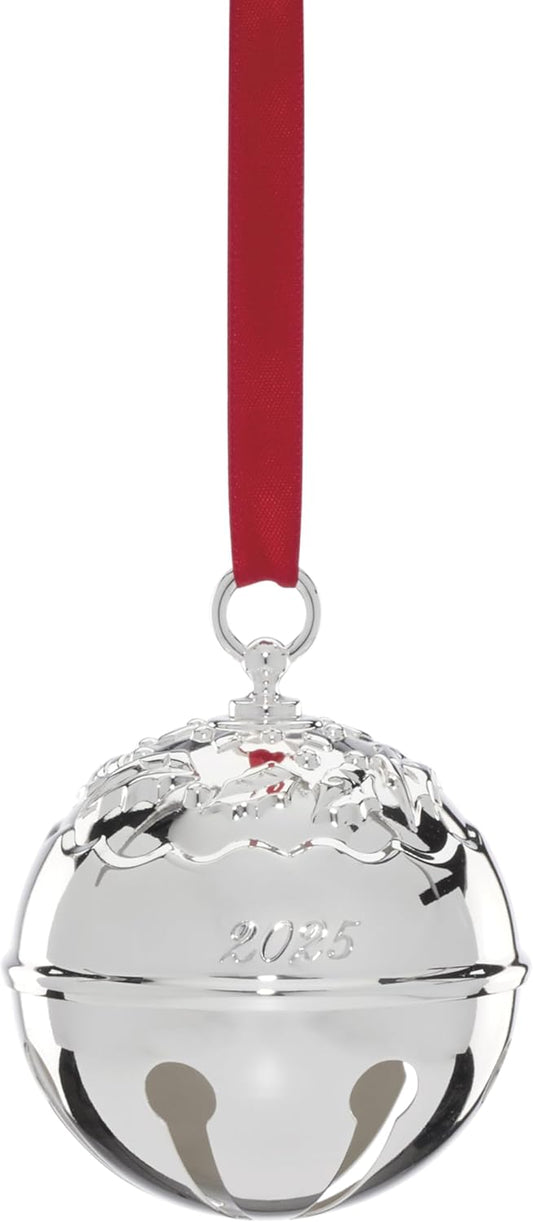 2025 Holly Bell Silverplate Ornament for Christmas Decor