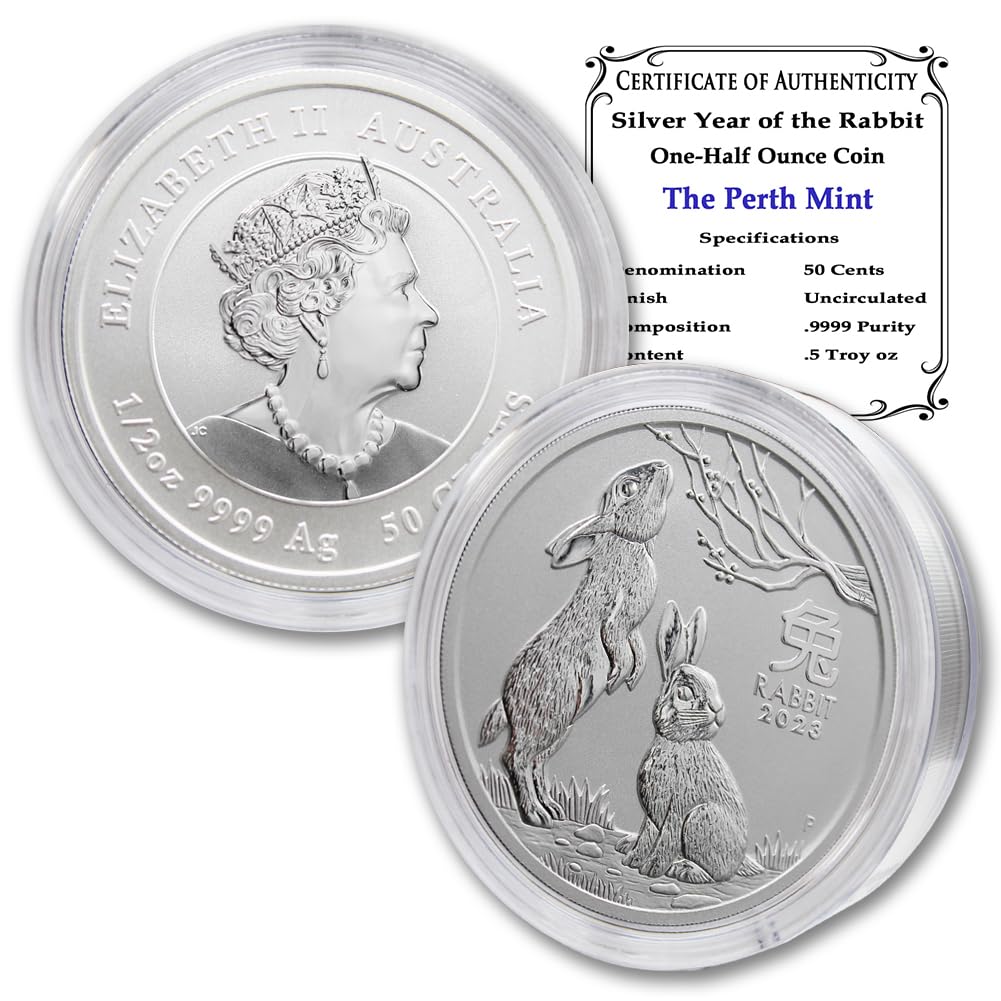 2023 P 1/2 oz Silver Australian Lunar Series III Rabbit Coin