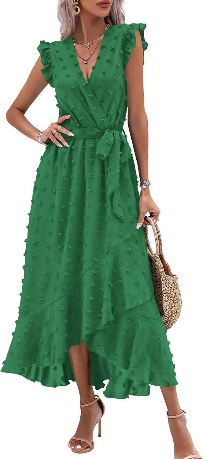 BTFBM Women V Neck Summer Dress for Beach Party and Cocktails