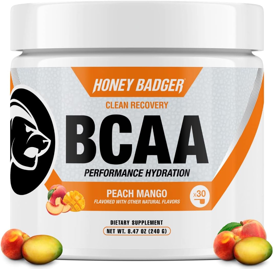 Honey Badger BCAA + EAA Amino Acids Powder for Recovery
