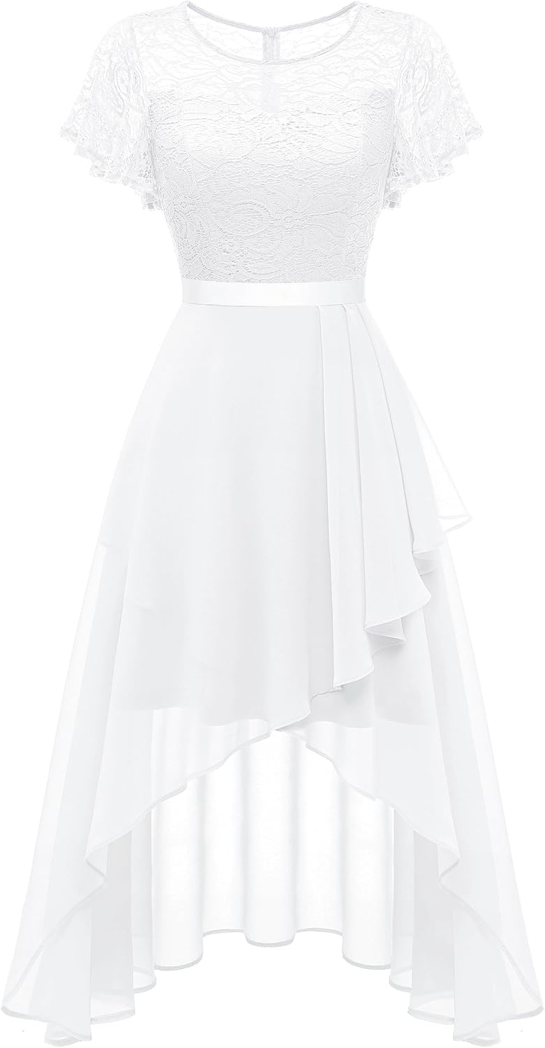 Elegant Flutter Sleeve Wedding Guest Dress for Formal Occasions