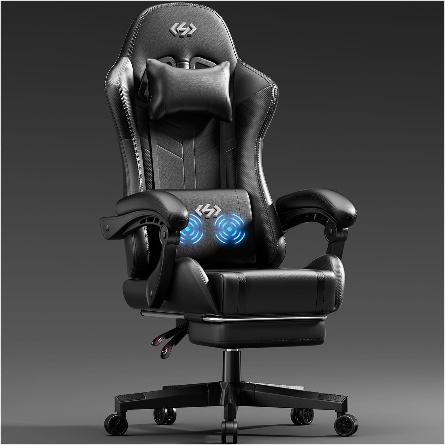 Massage Lumbar Gaming Chair for Adults