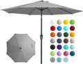 9FT Outdoor Patio Umbrella with Crank & Tilt - Large Shade for Table