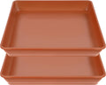 Square Plant Saucer 20 22 in 2 Pack - Extra Large Deep Trays