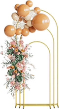 Wedding Arch Set of 3 Gold Metal Backdrop Stands - Elegant Ceremony