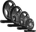 RitFit Olympic Rubber Grip Plates 230lb Set - Durable Home Gym Plates
