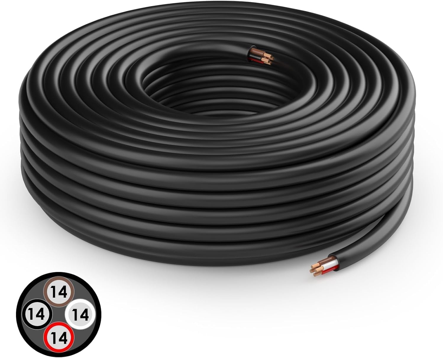 100FT RV Trailer Light Heavy Duty Wiring Cord for Towed Vehicles