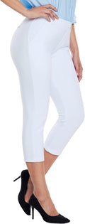 Willit Women's Capri Pants 21in High Waisted Stretch - Comfortable