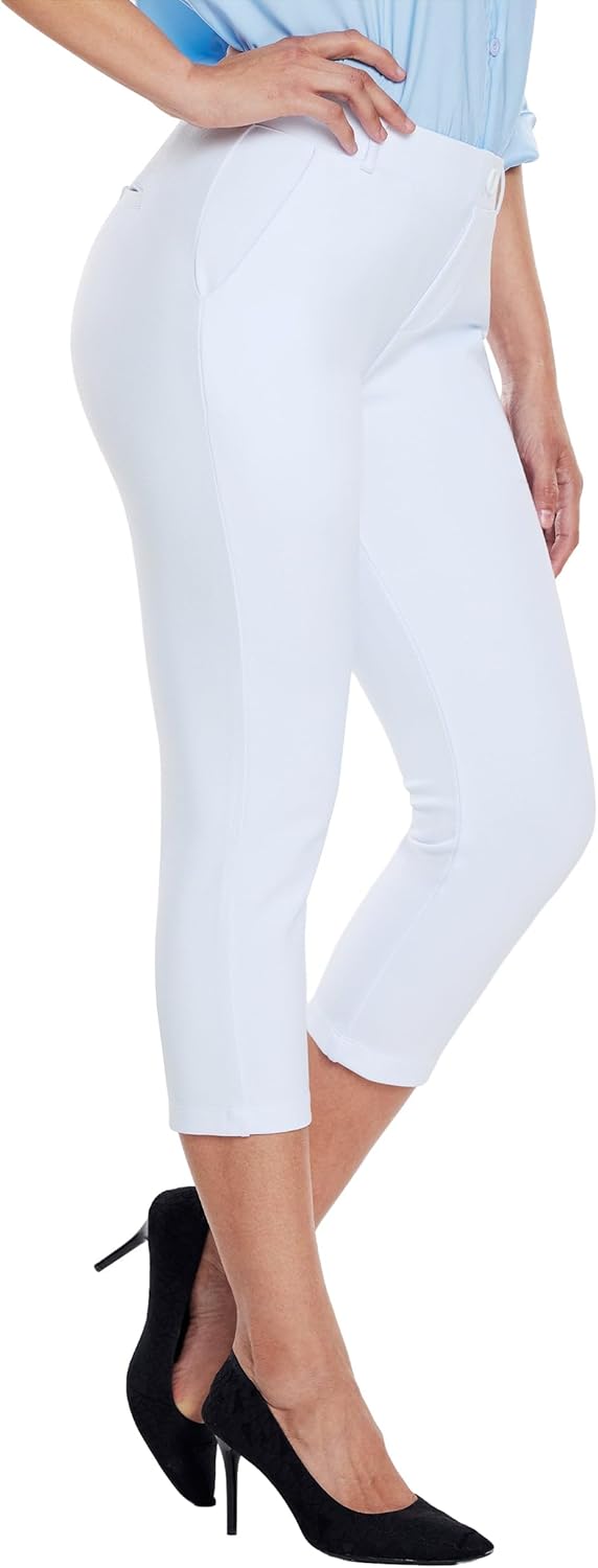 Willit Women's Capri Pants for Yoga and Office Wear Comfort