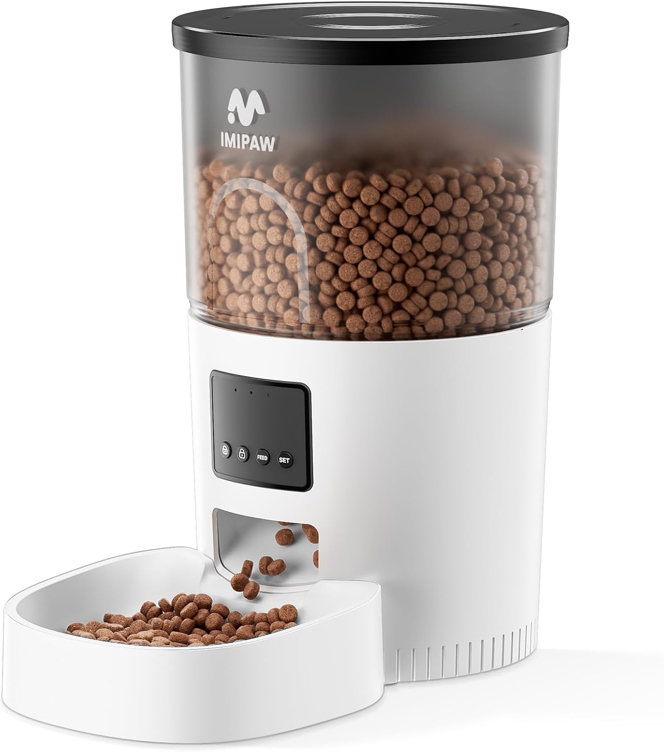 IMIPAW Automatic Cat Feeder: 10 Meals Daily, Anti-Clog Design